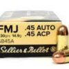 1000 Rounds of 45 ACP Ammo by Sellier & Bellot