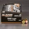 1000 Rounds of 9mm Ammo by Blazer Brass