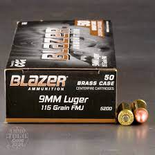 1000 Rounds of 9mm Ammo by Blazer Brass