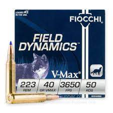 500 Rounds of .223 Ammo by Fiocchi - 40gr V-MAX